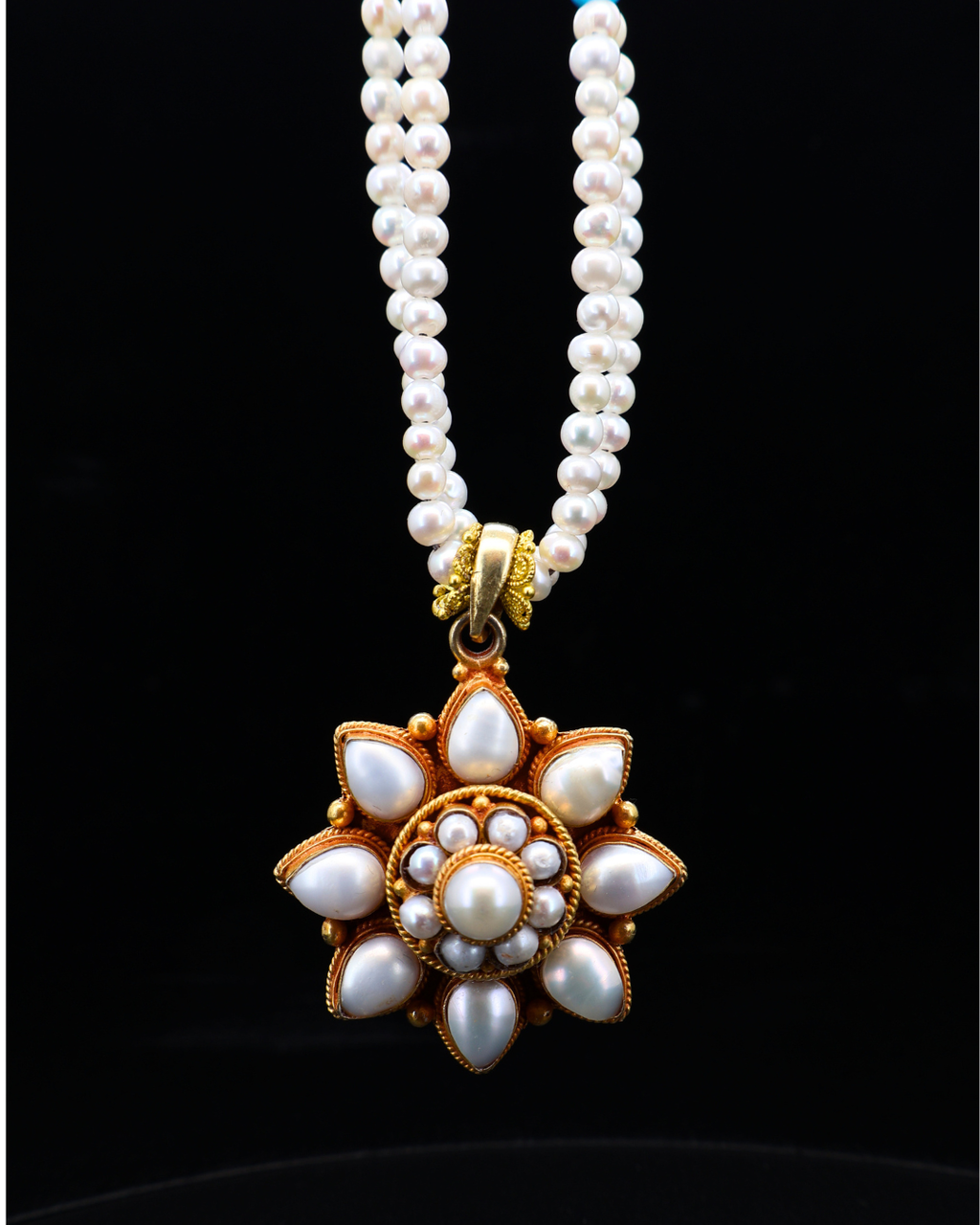 Twin Pearl Mandala Necklace – Tibetan Handmade (2 Styles)
