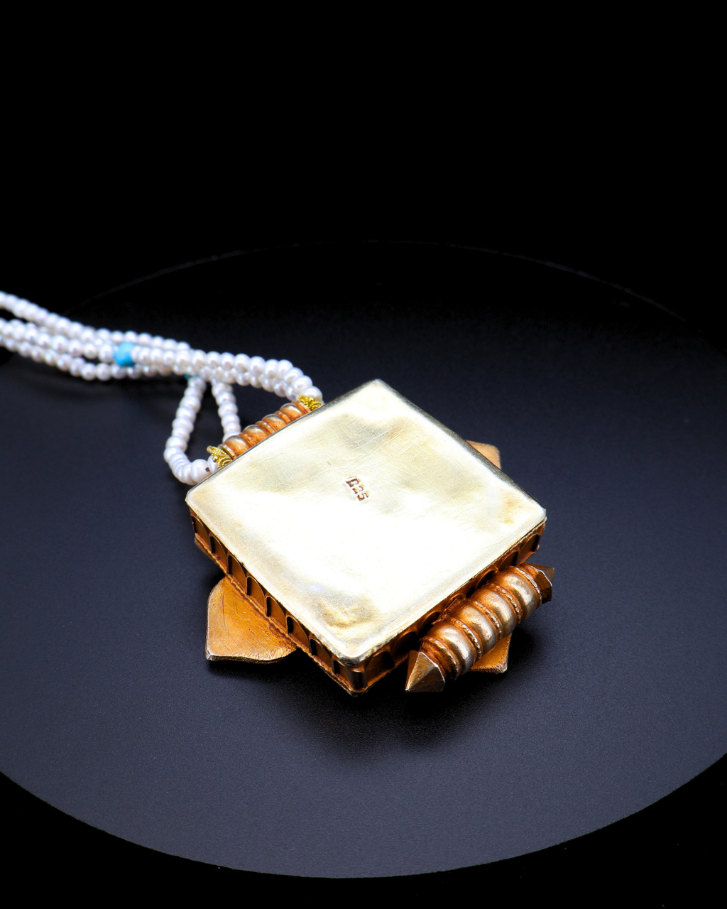 Vintage Tibetan Ghau Amulet Pendant – Turquoise & Coral | One of a Kind
