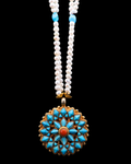 Double-Layer Lotus Mandala Necklace – Handmade in Tibet