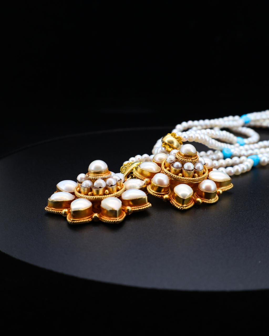 Twin Pearl Mandala Necklace – Tibetan Handmade (2 Styles)