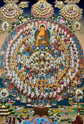Handcrafted Shakyamuni Buddha Thangka with 24K Gold Work | 100 × 70 cm