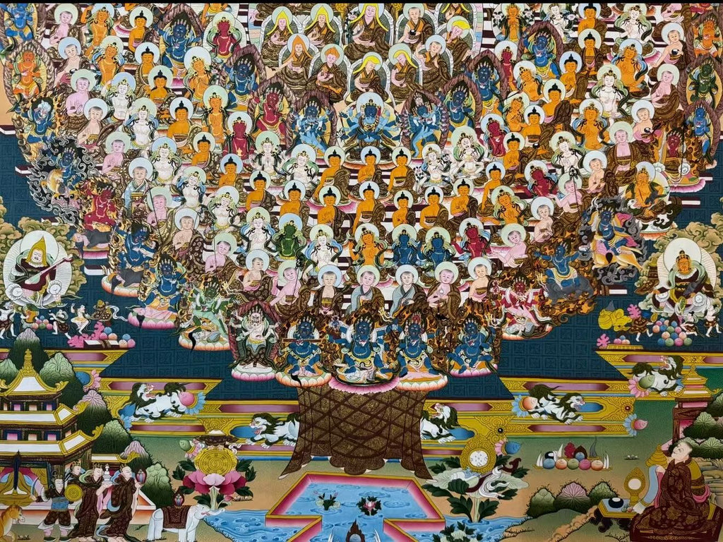 Handcrafted Shakyamuni Buddha Thangka with 24K Gold Work | 100 × 70 cm